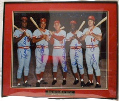 Big Red Machine 9 Ball Set - Autographed with Inscriptions and WS